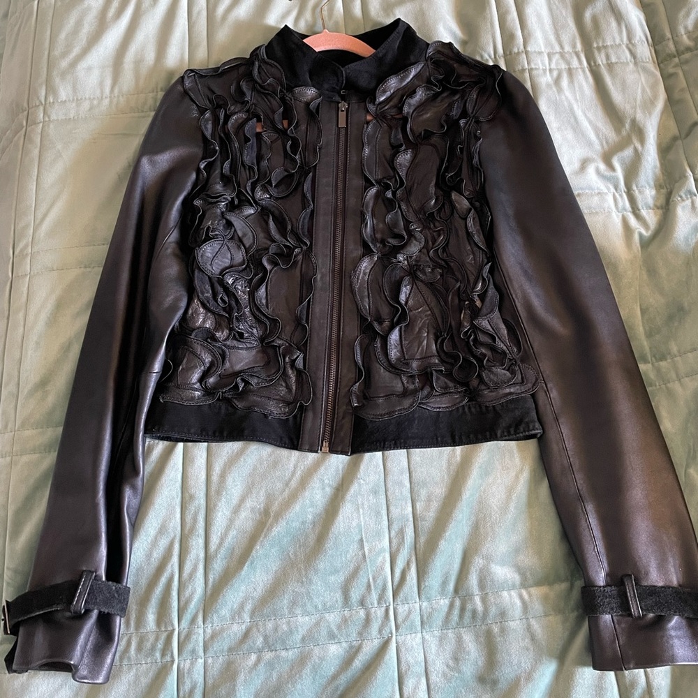 Black Leather Jacket Size Medium